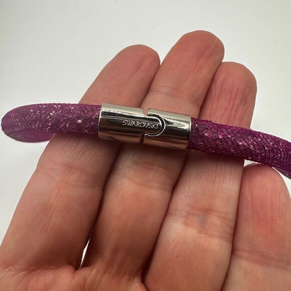 Swarovski Stardust purple mesh choker necklace! With original box, never worn! - Picture 5 of 7
